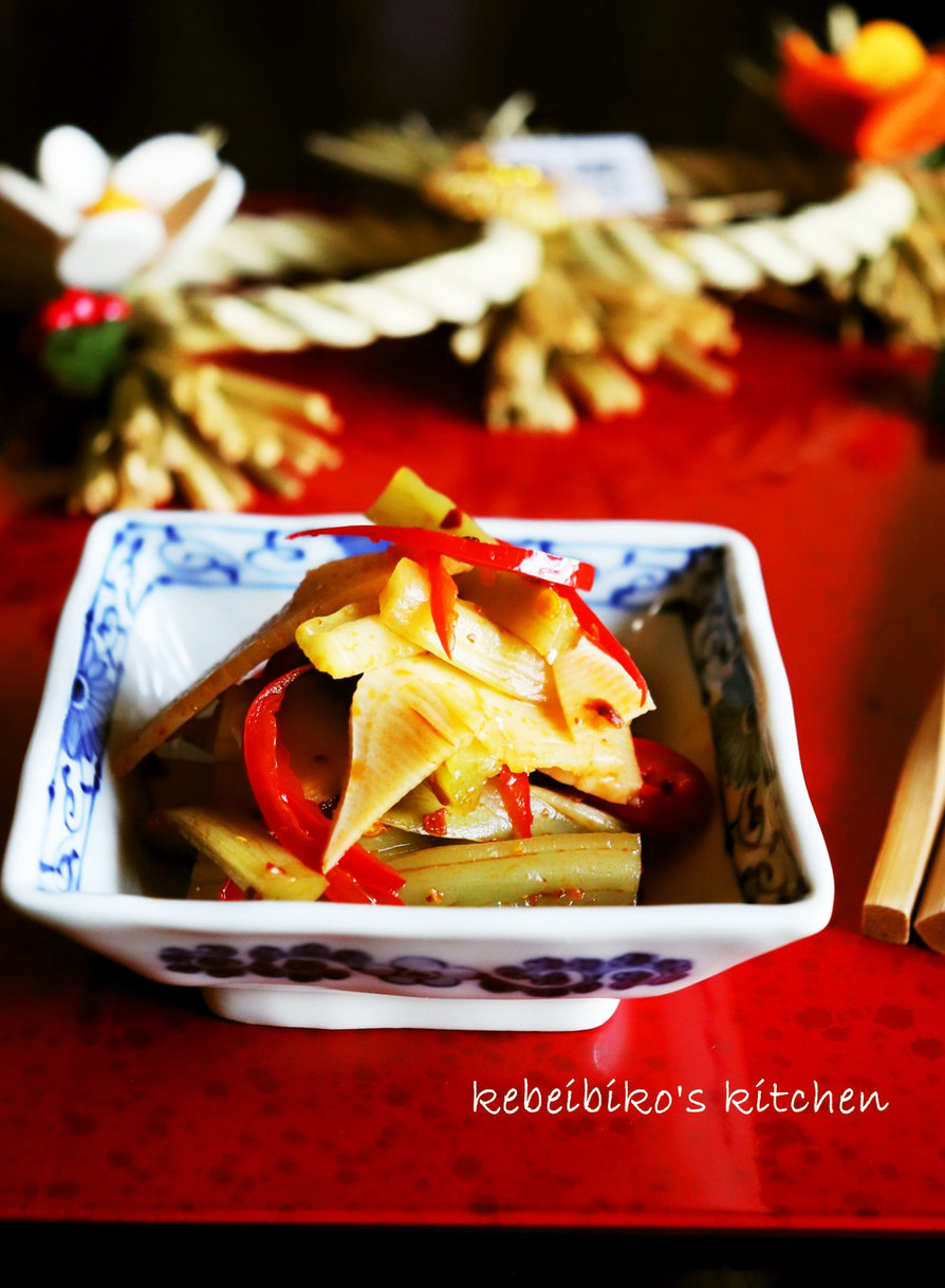 山くらげと筍の中華炒めの冷菜の画像