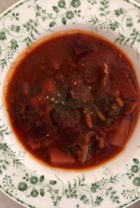 根菜とラム肉のボルシチ
