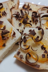 レンジ☆マーマレード＆チョコ食パンラスク