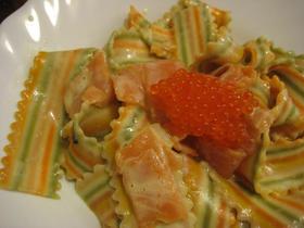 超簡単♪サーモンのクリームパスタ