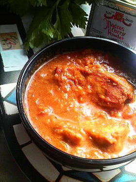 レンジで簡単!!バターチキンカレー☆