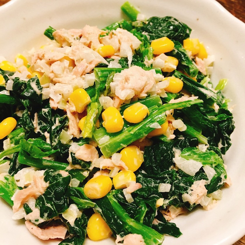 ほうれん草のサラダ 温かいベーコンドレッシング添え レシピ