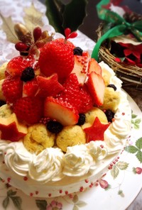 ２０１８★苺でツリー風クリスマスケーキ