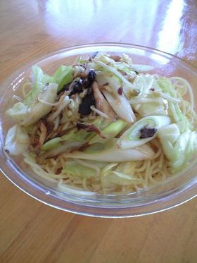 焼き魚の和風パスタ