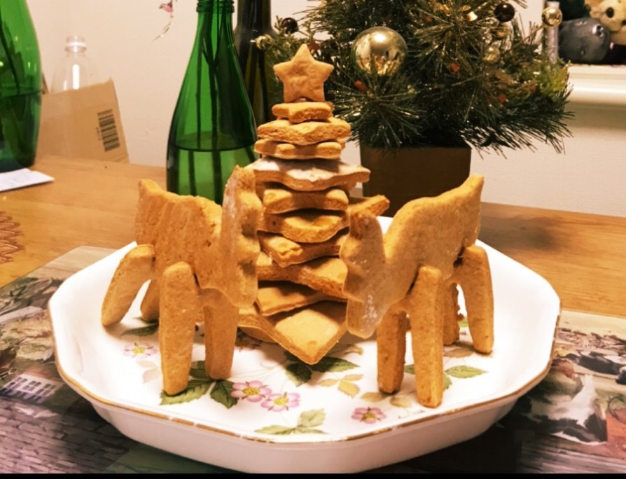 クッキーのクリスマスツリー&トナカイの画像