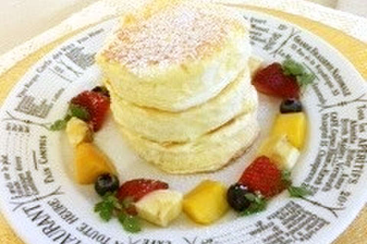 リコッタチーズ入りスフレパンケーキ レシピ 作り方 By クック1ehcmz クックパッド 簡単おいしいみんなのレシピが354万品