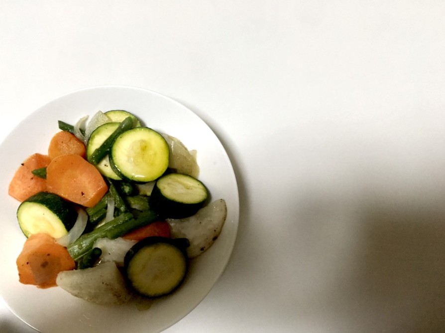 シリコンスチーマーで簡単 温野菜サラダの画像