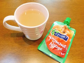 りんごコンポートジュースで生姜ドリンク
