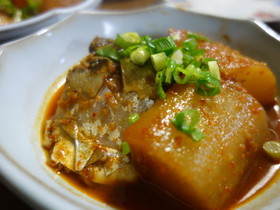 鯖と大根の韓国風煮つけ