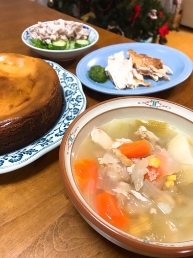 コストコのロティサリーチキンからのスープの写真