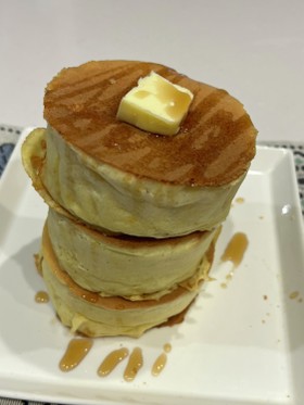 カフェ風⭐ホットケーキ(抹茶&プレーン)