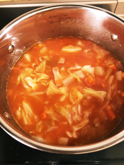 野菜たっぷり簡単トマトスープ(´ε｀ )の写真