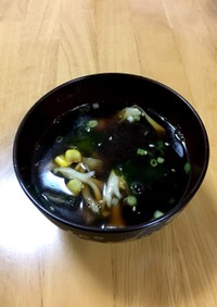 舞茸とコーンの中華スープ