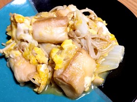 麩と白菜の卵とじ