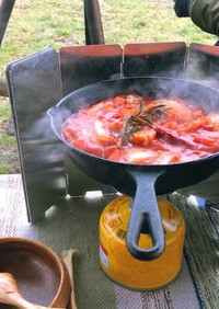 【キャンプ飯】残り野菜でラタトゥイユ風！