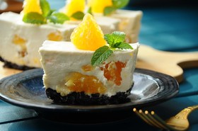 デコポンのレアチーズケーキ