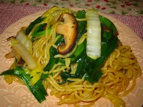 中華風 簡単ニラ焼きそば