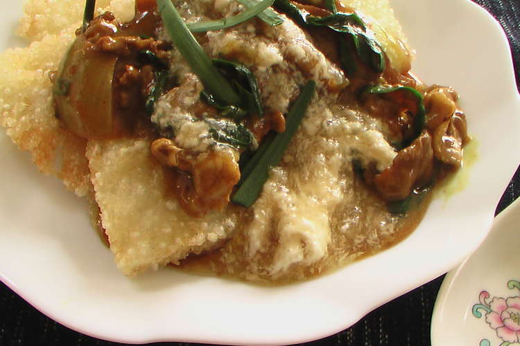さっくりおこげの中華カレーあんかけ風 レシピ 作り方 By まちこママライフ クックパッド