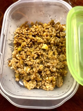 余ったひき肉で ピリ辛肉そぼろ