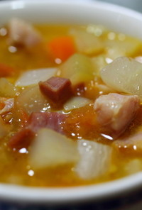 野菜パパイヤと根菜のスープ