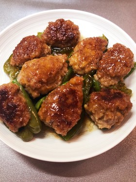 照り焼き☆ピーマンの肉詰め