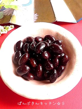 圧力鍋で黒豆煮♪おせち料理に♡