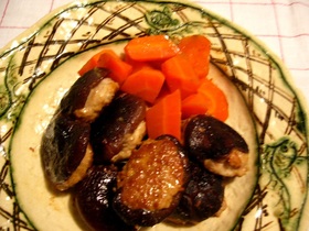 干ししいたけの肉詰め