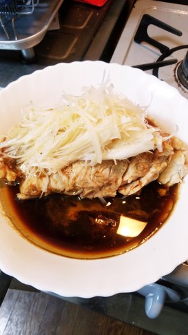 しっとりむね肉で❤中華風ゆで鶏☺