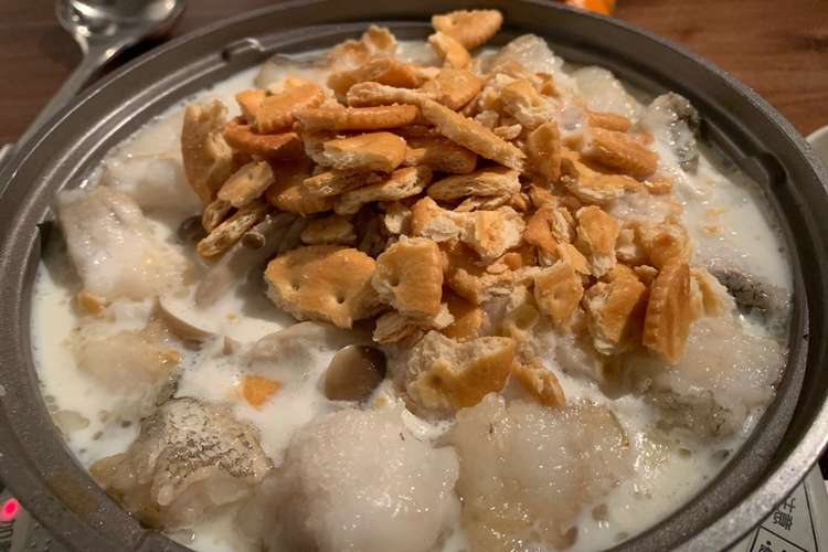 変わり鍋 防災用クラッカーと鱈の牛乳鍋 レシピ 作り方 By ボサ ボサ クックパッド 簡単おいしいみんなのレシピが353万品