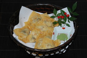 煮しめつくねの包み揚げ(*^-^*)
