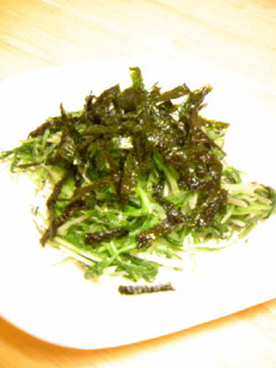 水菜の和風温サラダの写真