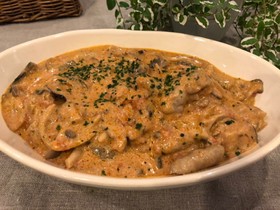 糖質制限◎チキンとナスのトマトクリーム煮