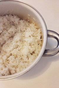 鍋で作るご飯　Riz japonais