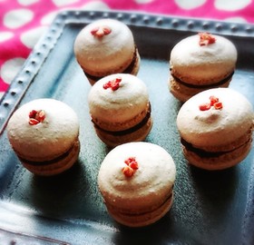 バレンタインに❤️チョコレートのマカロン