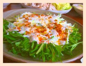 水菜で簡単トルコサラダ♪