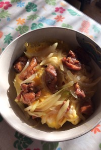 焼き鳥缶で親子丼