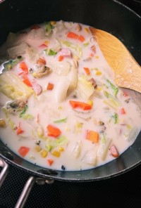 鍋野菜で☆簡単ミルクスープ