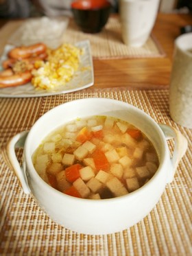 だいこん♪にんじん♪ごぼうコンソメスープ