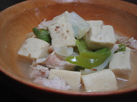 とりガラ×ごまDE高野豆腐の煮付け♪