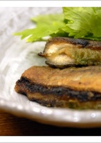 青魚の梅肉サンド焼き