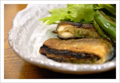 青魚の梅肉サンド焼きの写真