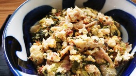 野沢菜ちゃんぷるー丼