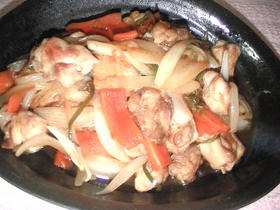 新玉ねぎと鶏肉のうまうま炒め☆