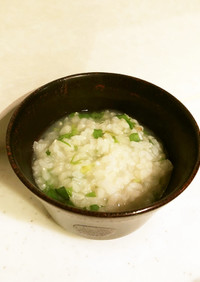 お米から炊く七草粥