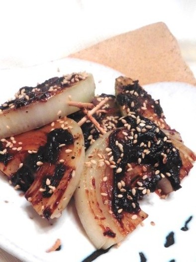 串たまねぎの味噌焼きの写真
