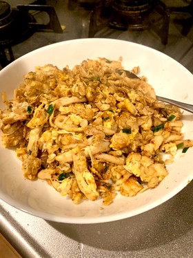 オートミール炒飯〜サラダチキン編〜