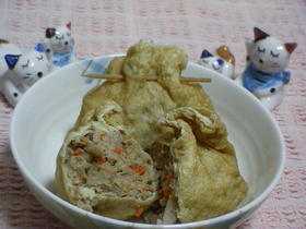 サクサクれんこんの巾着煮☆