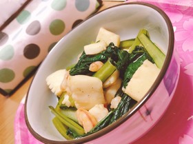 簡単◎小松菜イカあんかけ