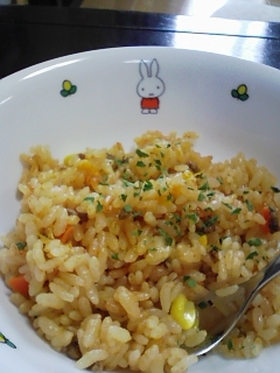 うちの子大好き♪炊き込みオムライス
