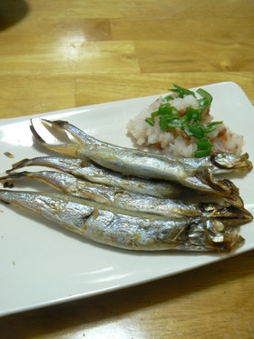 焼ししゃもの梅おろし